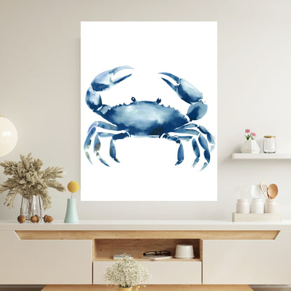 Hamptons Mud Crab Wall Art Canvas Print