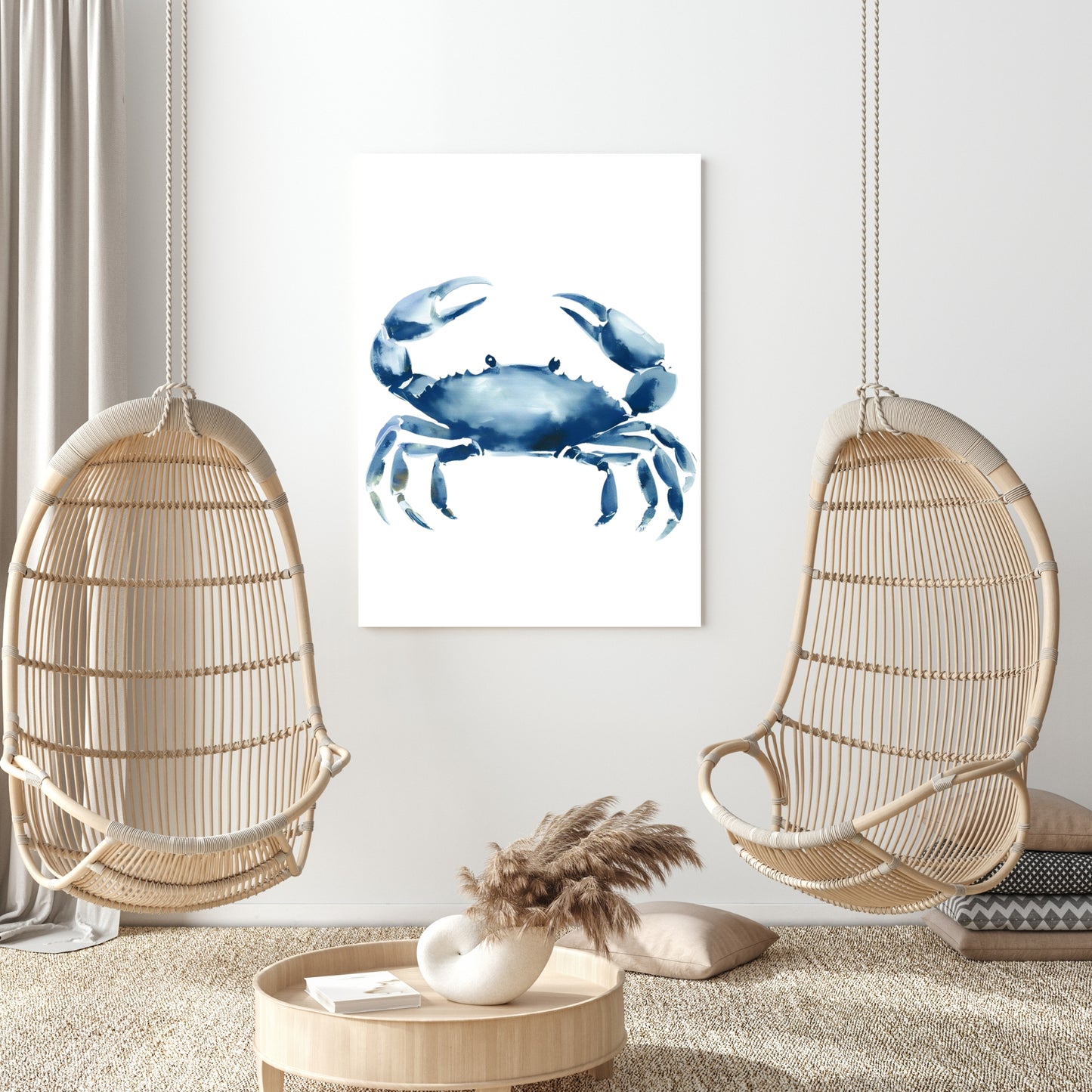 Hamptons Mud Crab Wall Art Canvas Print