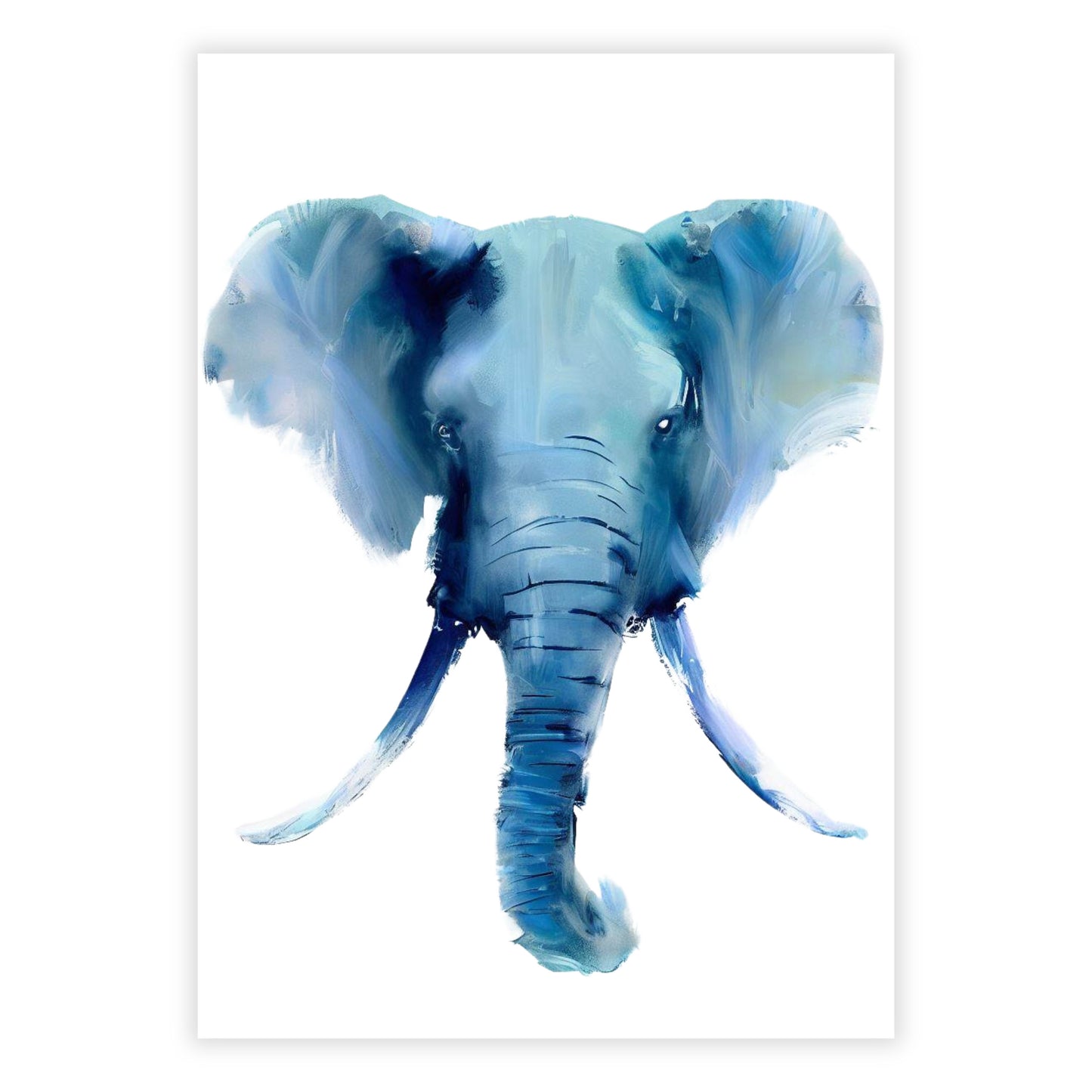 Hamptons Elephant Wall Art Canvas Print