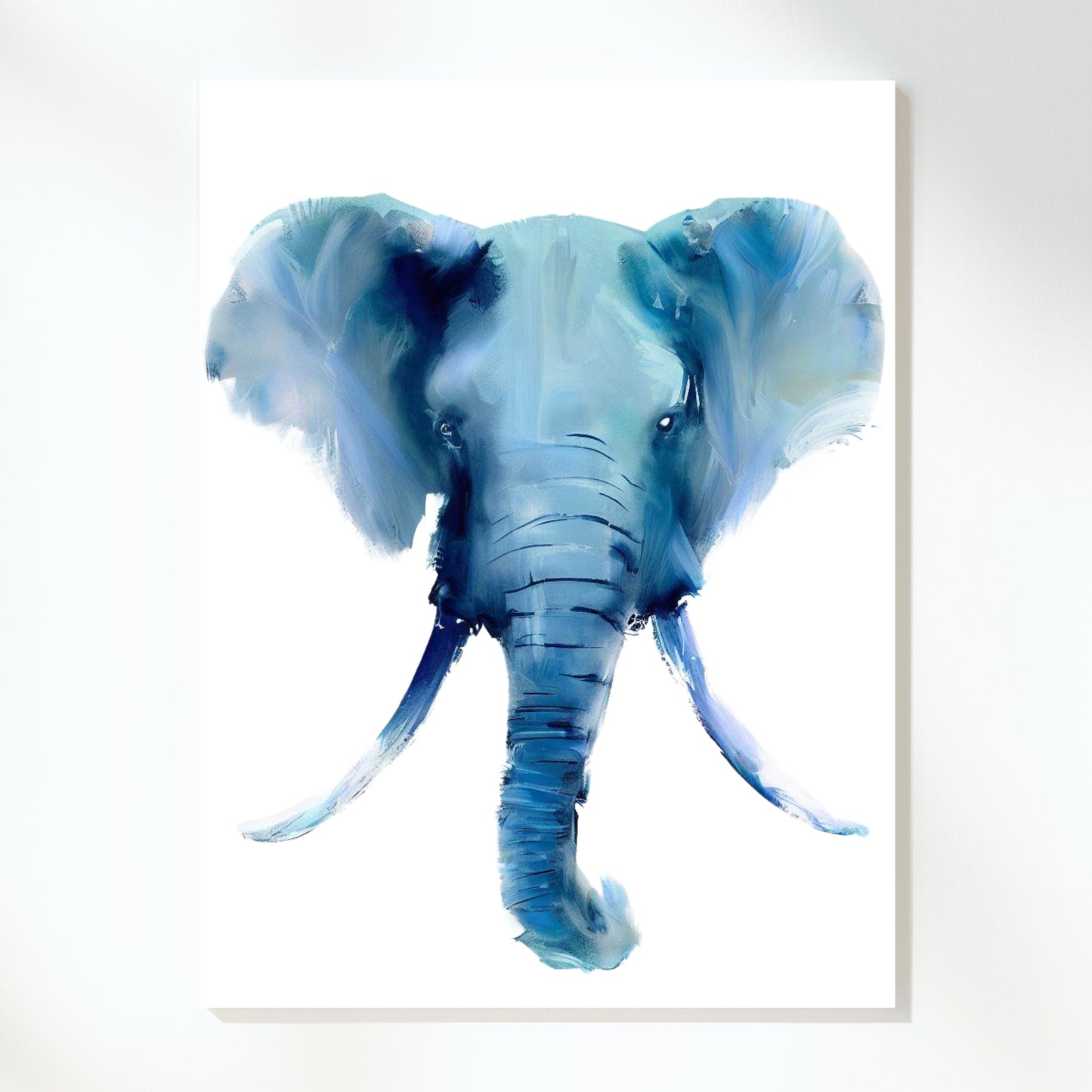 Hamptons Elephant Wall Art Canvas Print