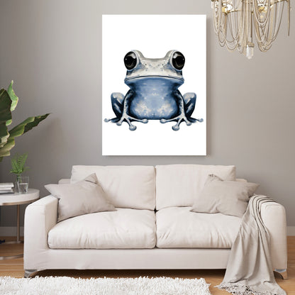 Hamptons Frog Hop Wall Art Canvas Print