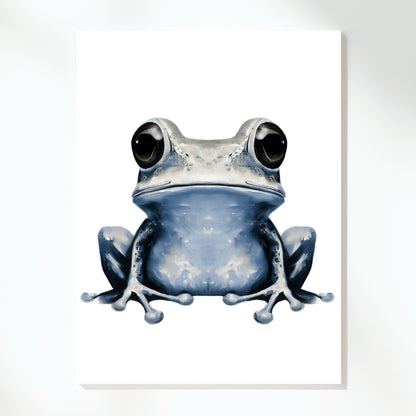 Hamptons Frog Hop Wall Art Canvas Print