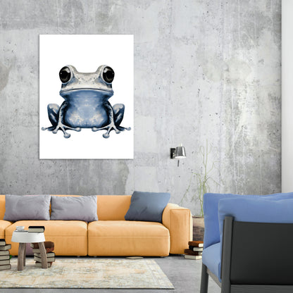 Hamptons Frog Hop Wall Art Canvas Print