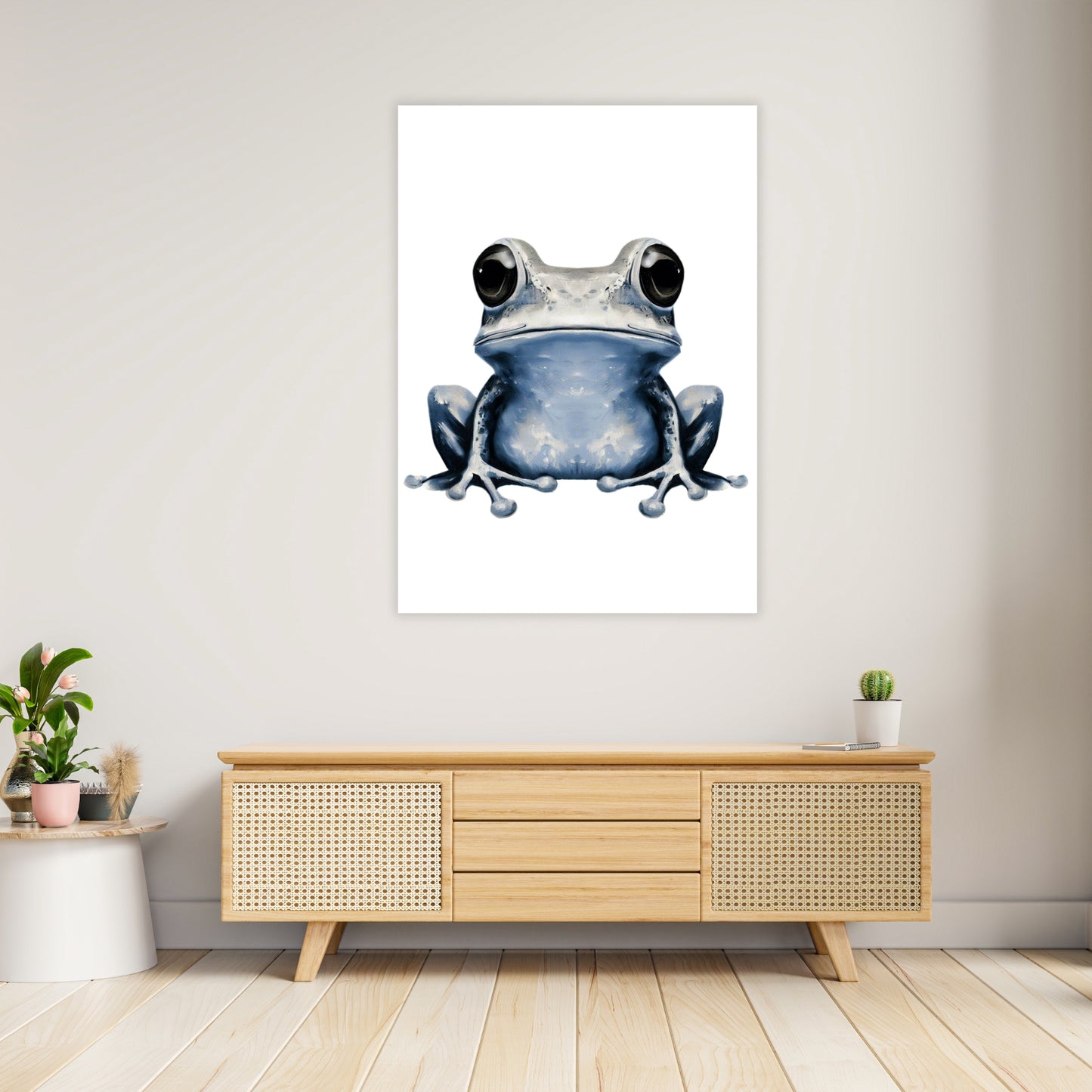 Hamptons Frog Hop Wall Art Canvas Print