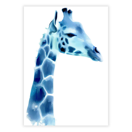 Hamptons Giraffe Wall Art Canvas Print