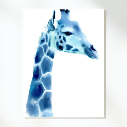 Hamptons Giraffe Wall Art Canvas Print