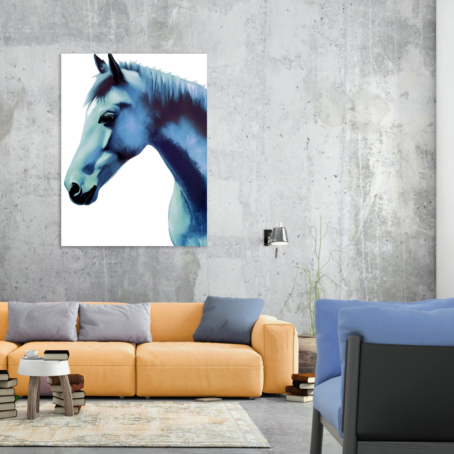 Hamptons Horse Wall Art Canvas Print