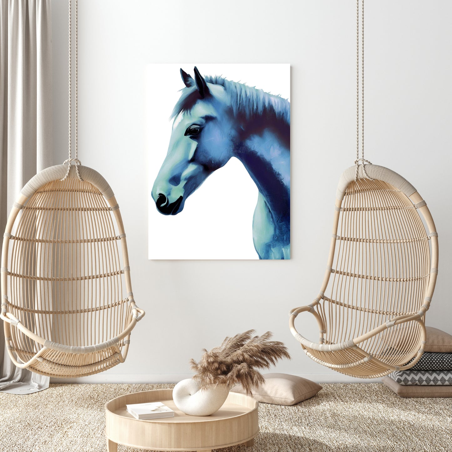 Hamptons Horse Wall Art Canvas Print