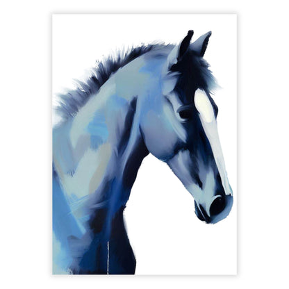 Hamptons Stallion Horse Wall Art Canvas Print