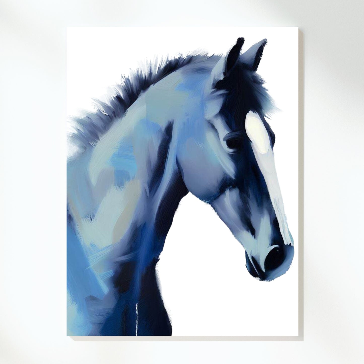 Hamptons Stallion Horse Wall Art Canvas Print