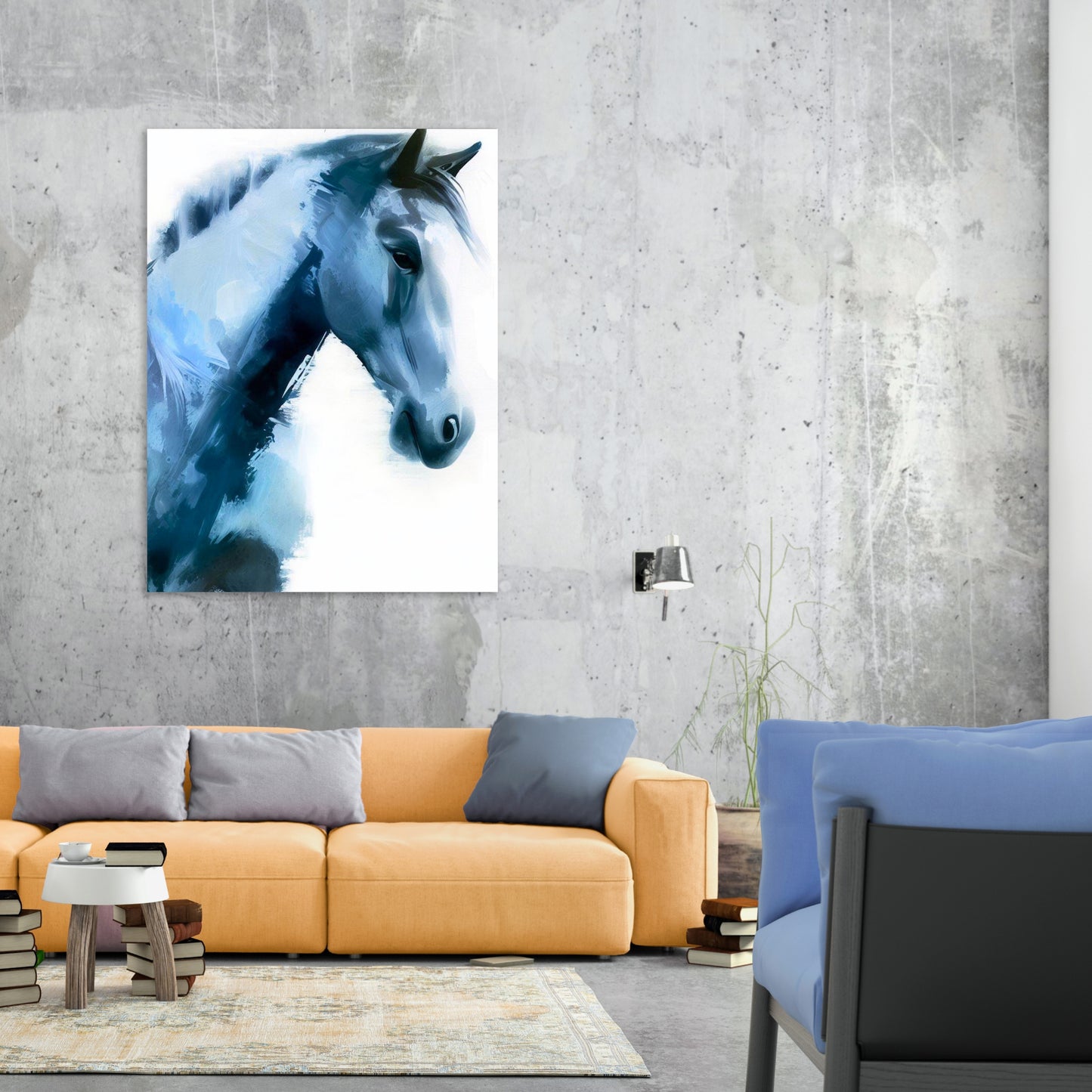 Hamptons Horse Love Wall Art Canvas Print