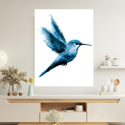 Hamptons Happy Hummingbird Wall Art Canvas Print