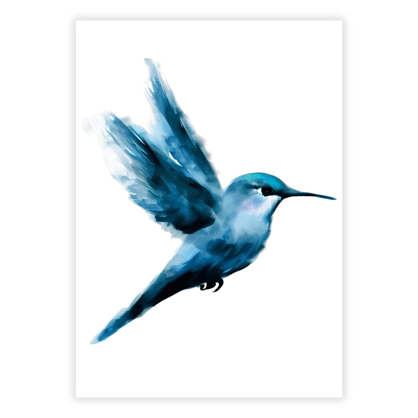 Hamptons Happy Hummingbird Wall Art Canvas Print