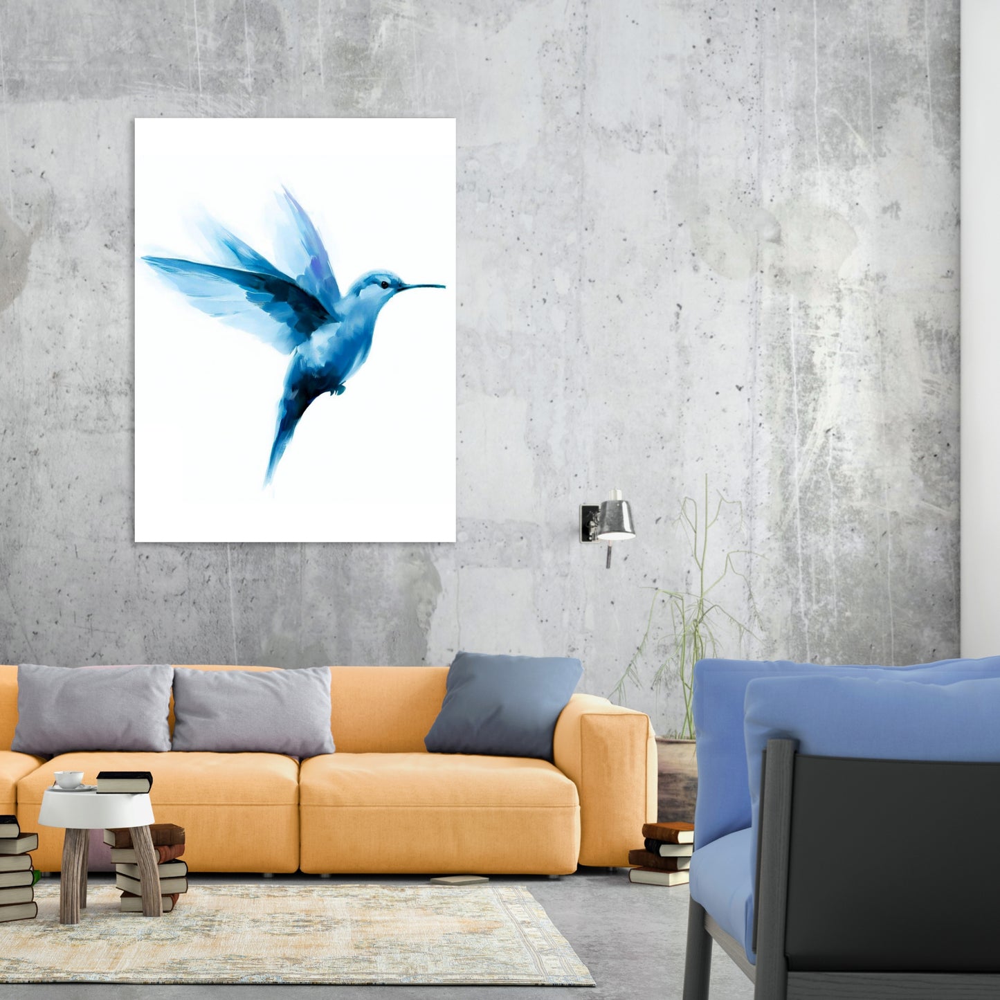 Hamptons Hummingbird Wall Art Canvas Print