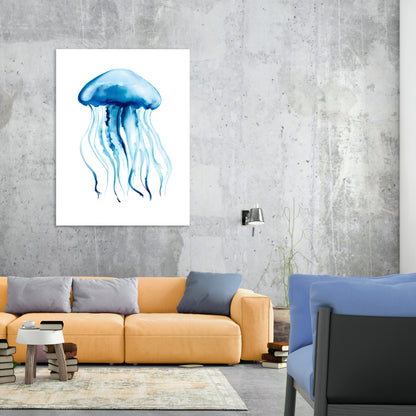 Hamptons Jellyfish Wall Art Canvas Print