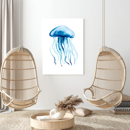 Hamptons Jellyfish Wall Art Canvas Print