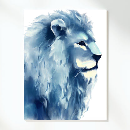 Hamptons Lion Wall Art Canvas Print