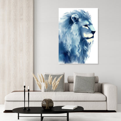 Hamptons Lion Wall Art Canvas Print