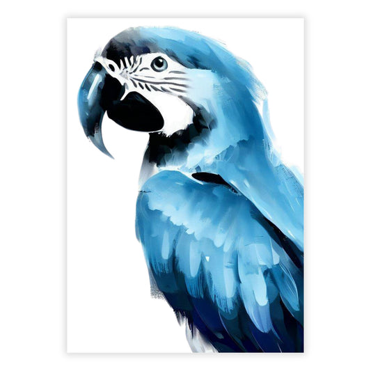 Hamptons Macaw Bird Wall Art Canvas Print