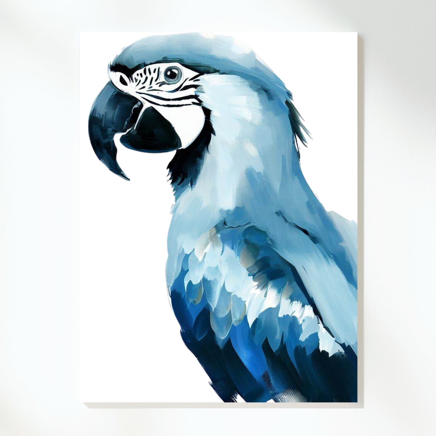 Hamptons Macaw Wall Art Canvas Print