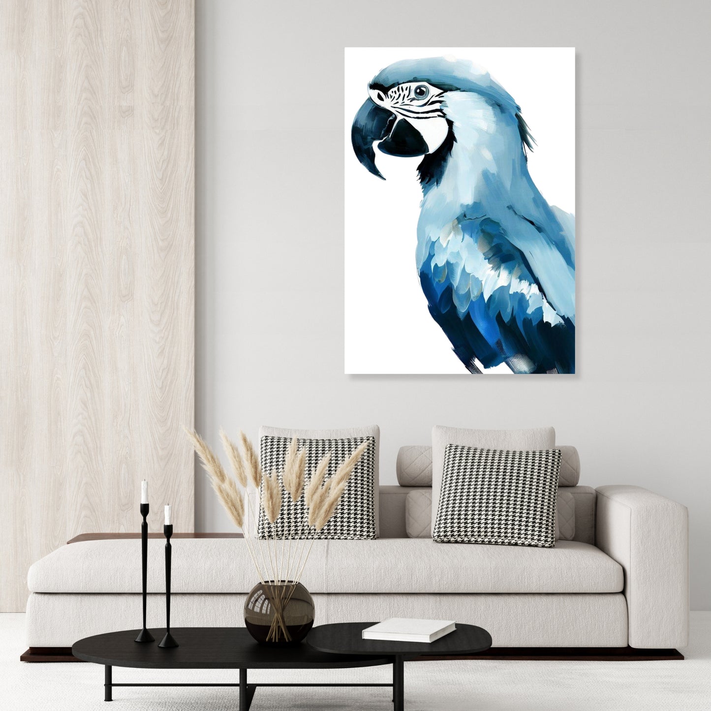 Hamptons Macaw Wall Art Canvas Print