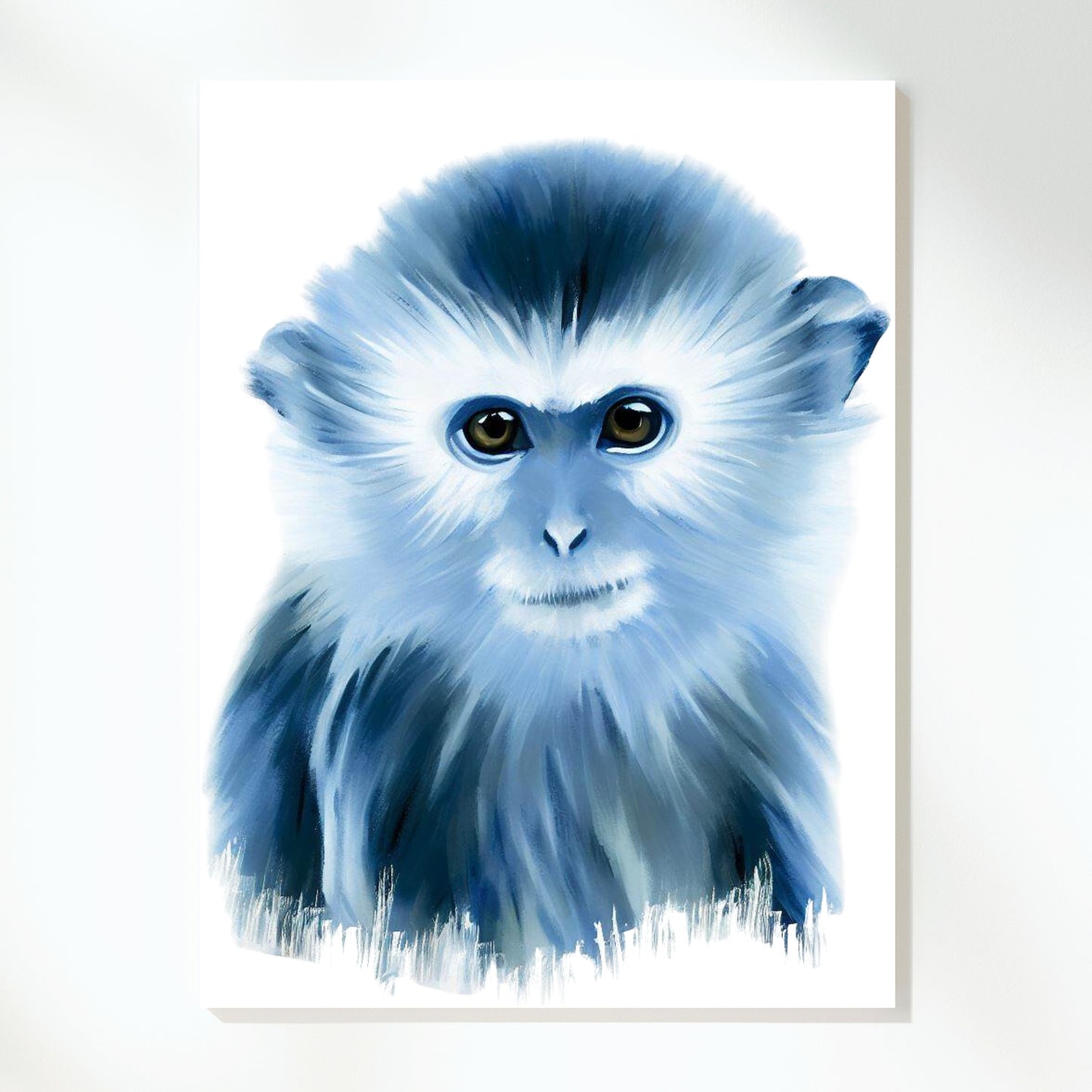 Hamptons Marmoset Monkey Wall Art Canvas Print