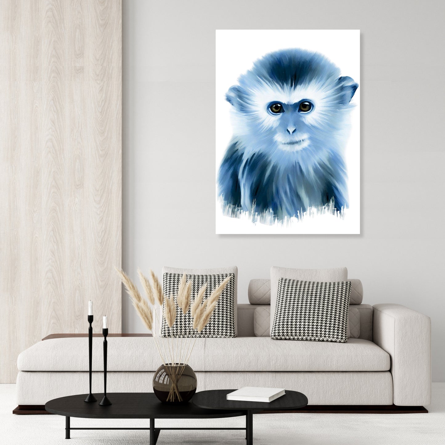 Hamptons Marmoset Monkey Wall Art Canvas Print