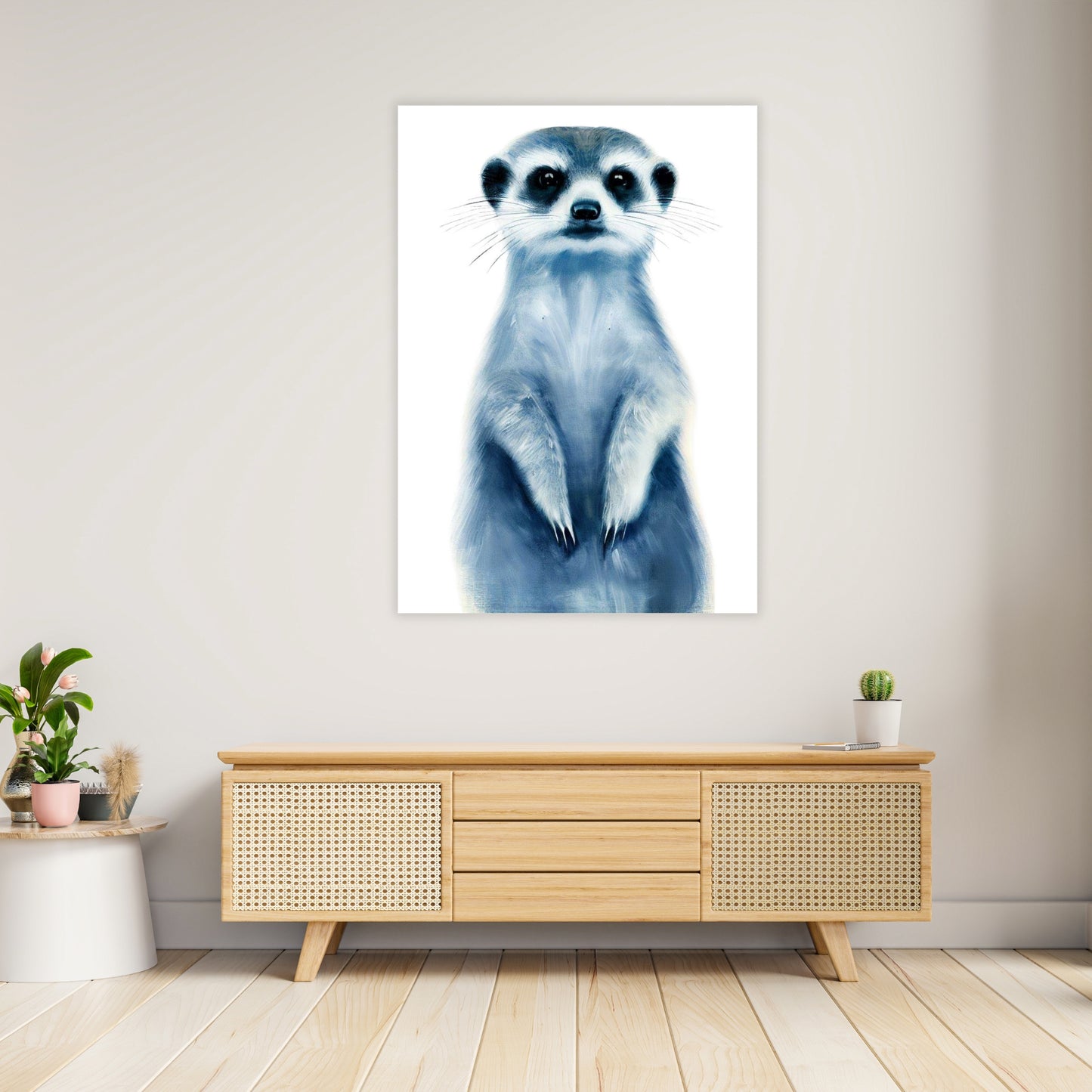 Hamptons Meerkat Wall Art Canvas Print