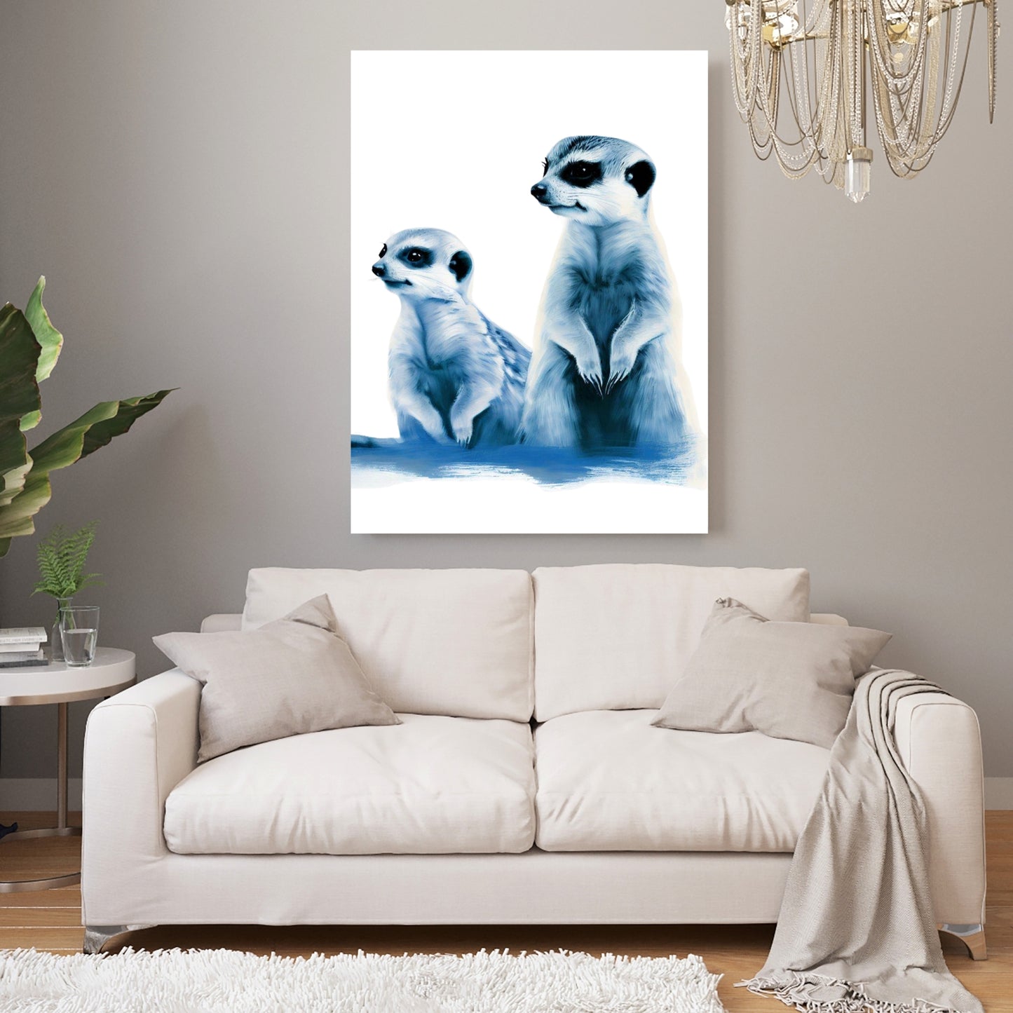 Hamptons Meerkat Mischief Wall Art Canvas Print