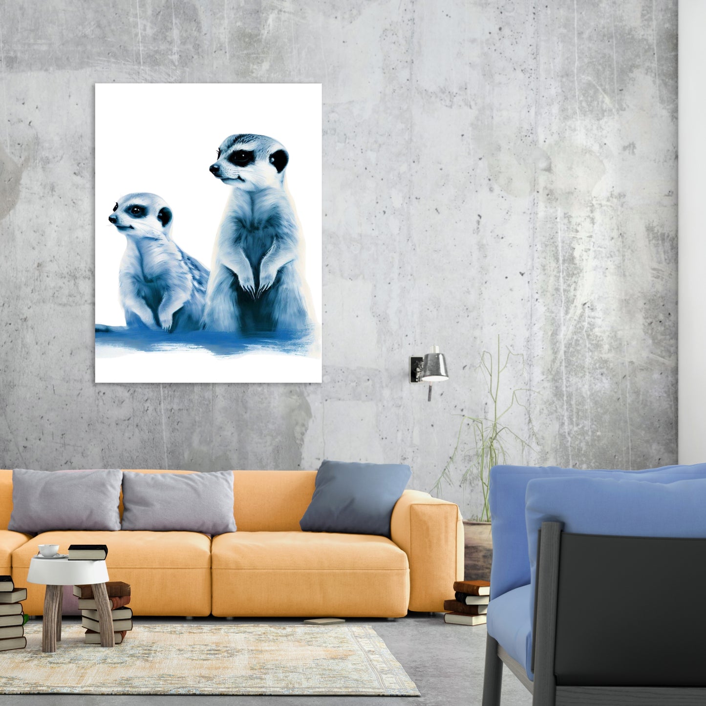 Hamptons Meerkat Mischief Wall Art Canvas Print