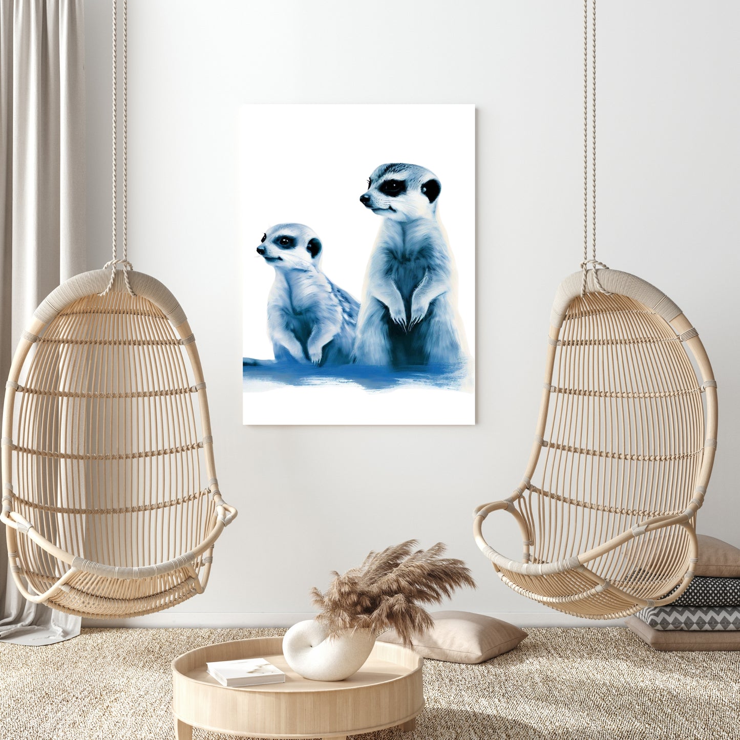 Hamptons Meerkat Mischief Wall Art Canvas Print