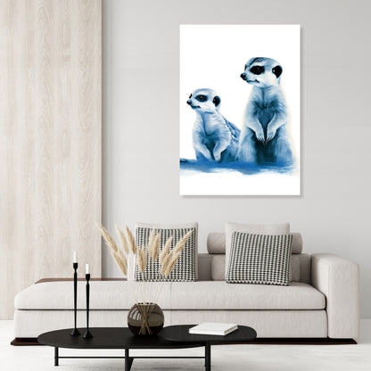 Hamptons Meerkat Mischief Wall Art Canvas Print