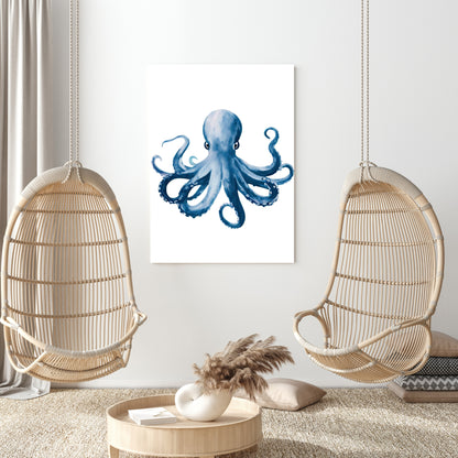 Hamptons Octopus Wall Art Canvas Print