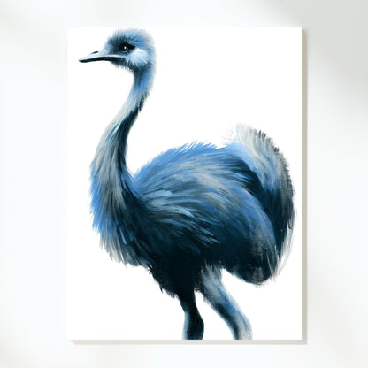 Hamptons Emu Wall Art Canvas Print