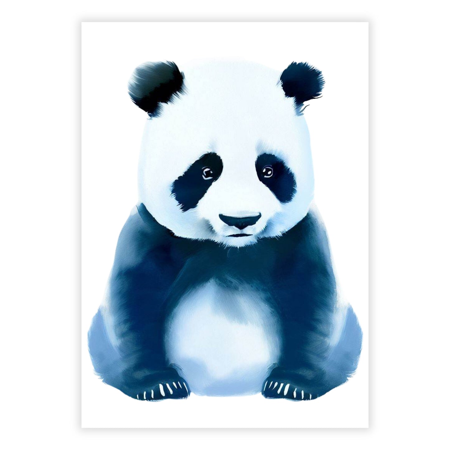 Hamptons Panda Wall Art Canvas Print