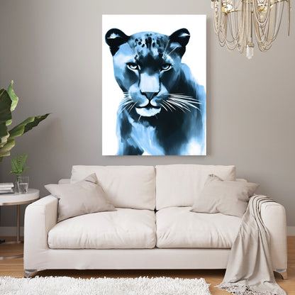 Hamptons Panther Wall Art Canvas Print