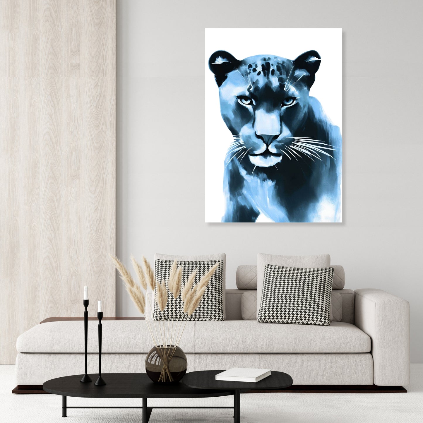 Hamptons Panther Wall Art Canvas Print