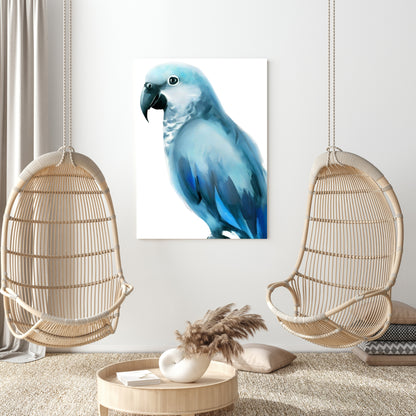 Hamptons Parrot Wall Art Canvas Print