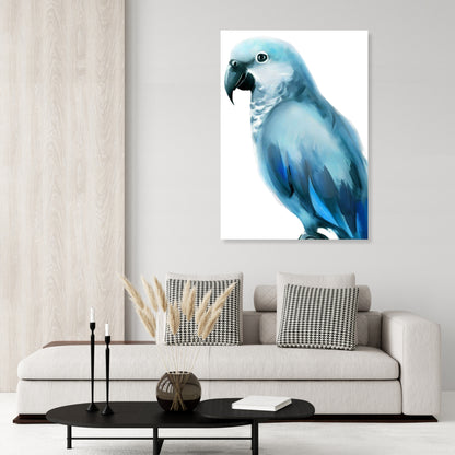 Hamptons Parrot Wall Art Canvas Print