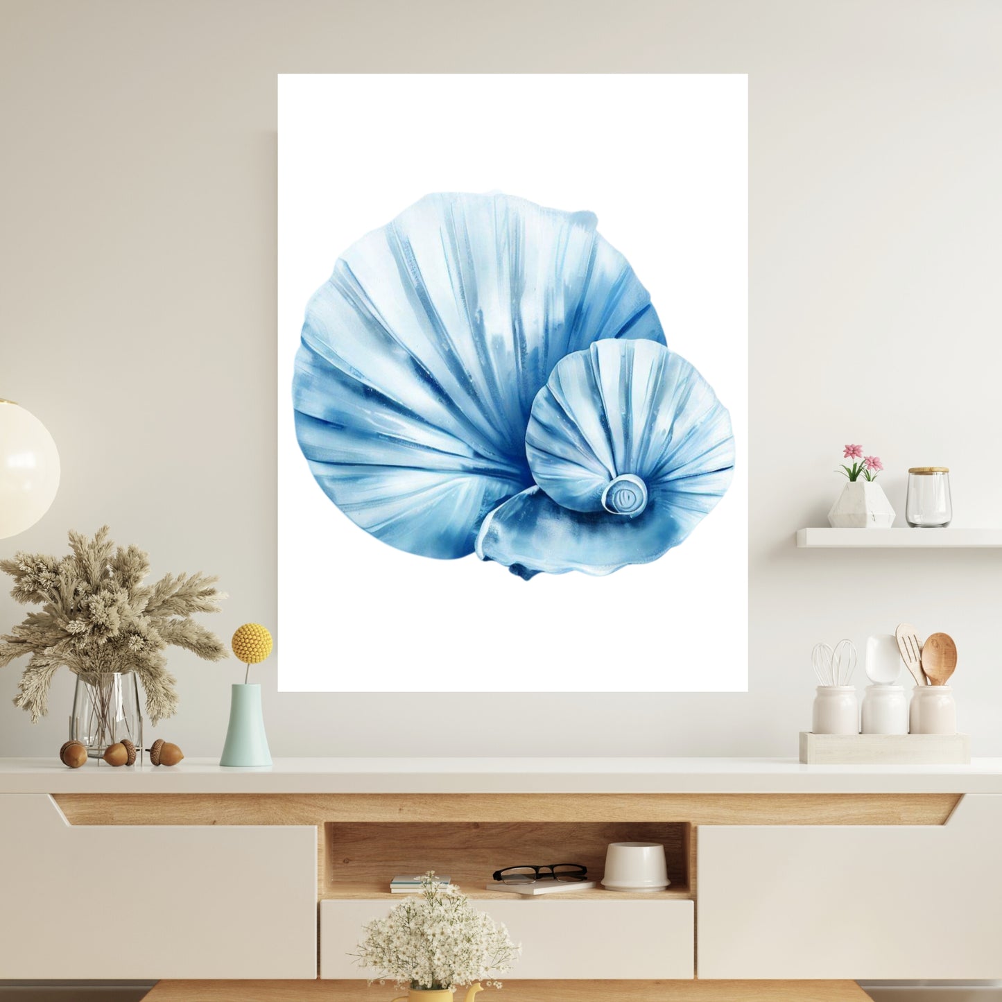 Hamptons Sea Shells Wall Art Canvas Print