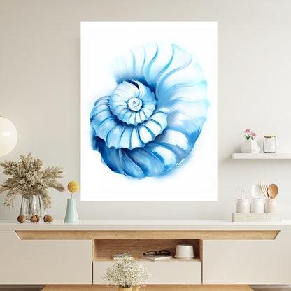 Hamptons Ocean Shell Wall Art Canvas Print