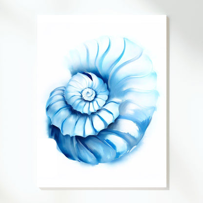 Hamptons Ocean Shell Wall Art Canvas Print