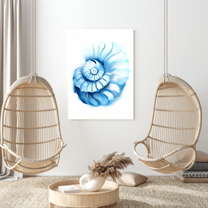 Hamptons Ocean Shell Wall Art Canvas Print