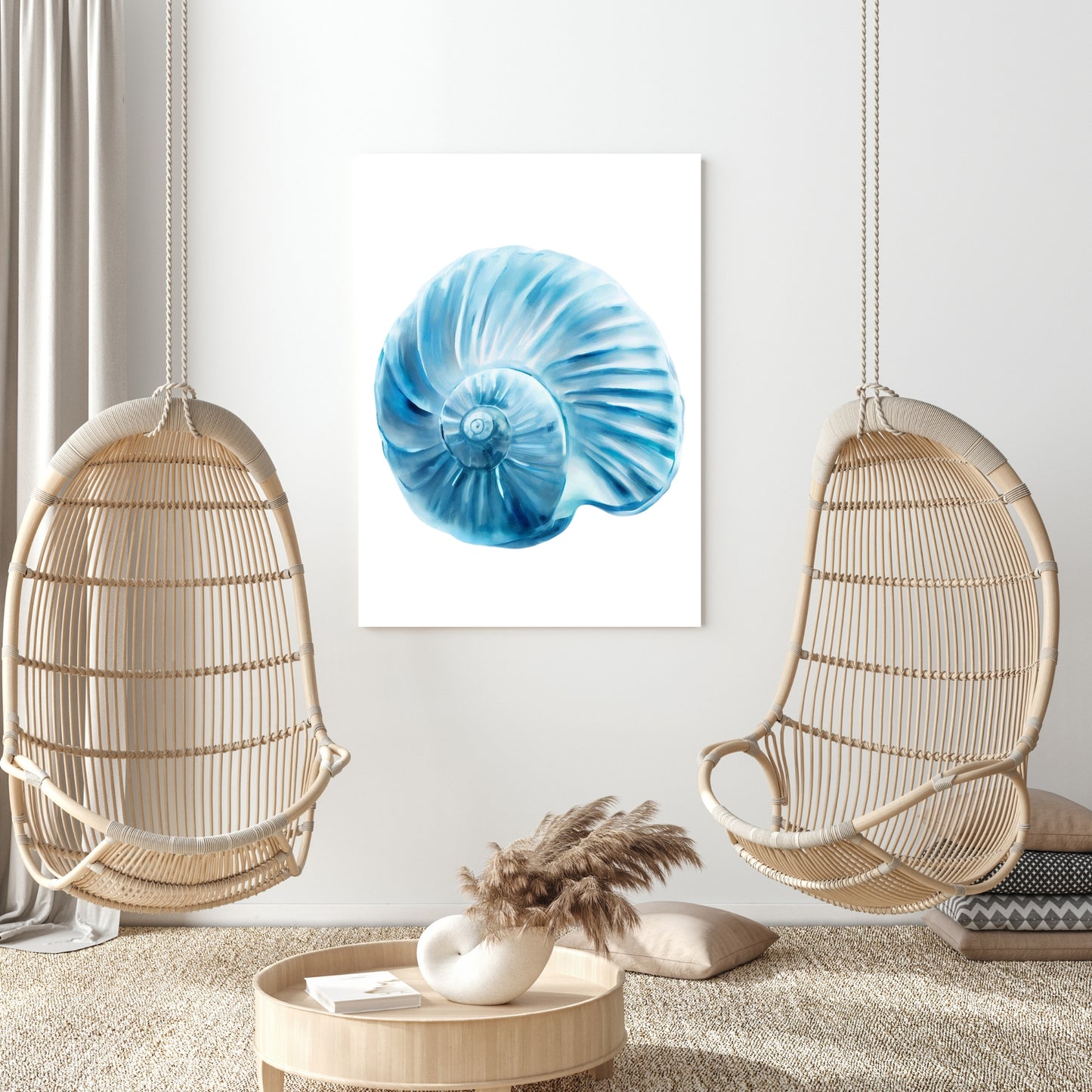 Hamptons Sea Shell Pearl Wall Art Canvas Print