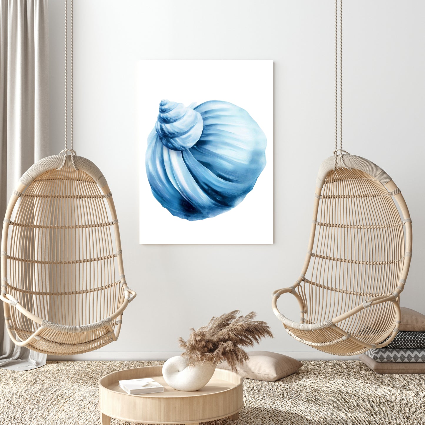 Hamptons Sea Shell Wall Art Canvas Print