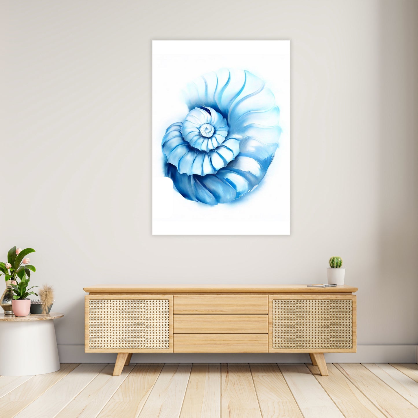 Hamptons Ocean Shell Wall Art Canvas Print