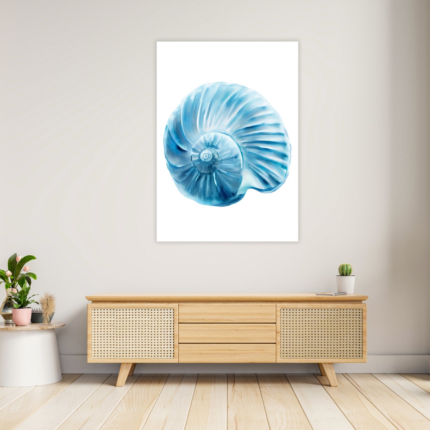 Hamptons Sea Shell Pearl Wall Art Canvas Print