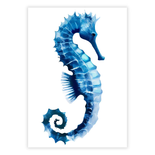 Hamptons Seahorse Serenade Wall Art Canvas Print