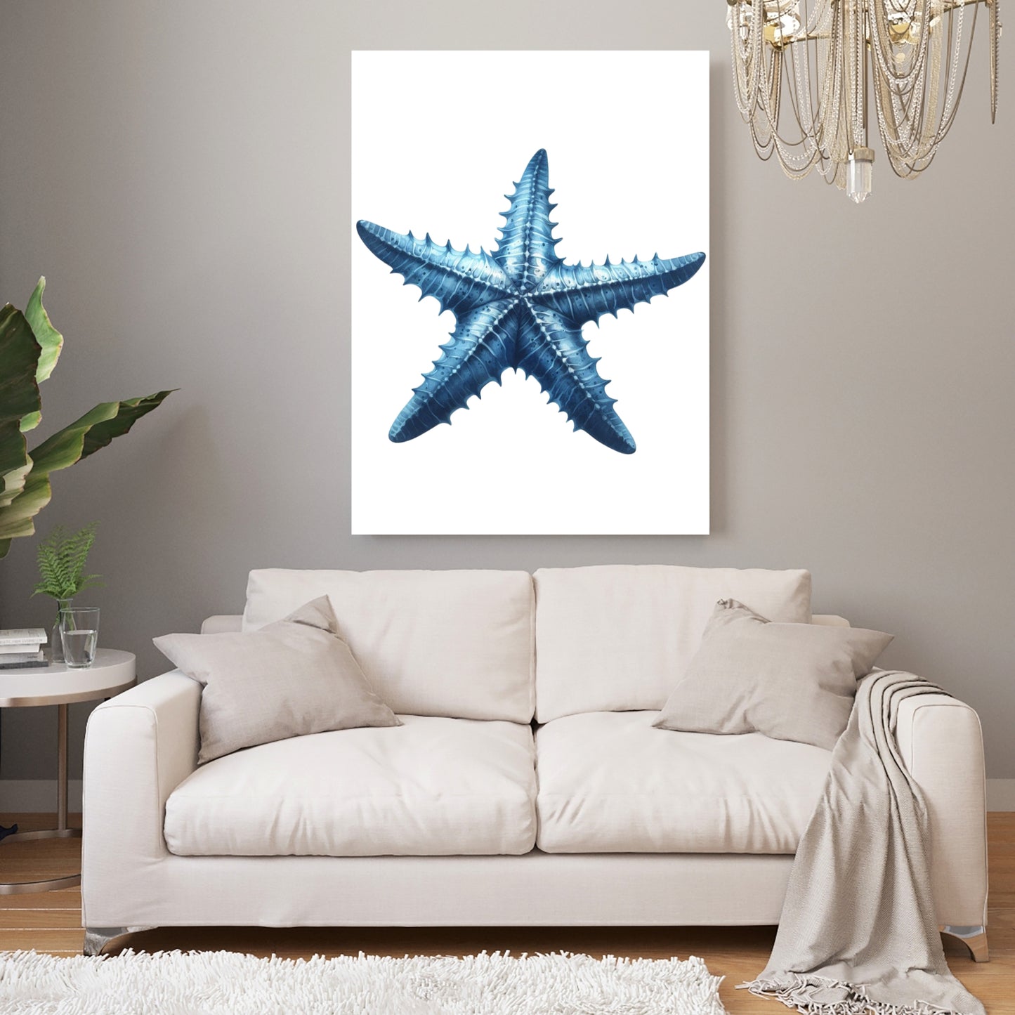 Hamptons Starfish Wall Art Canvas Print