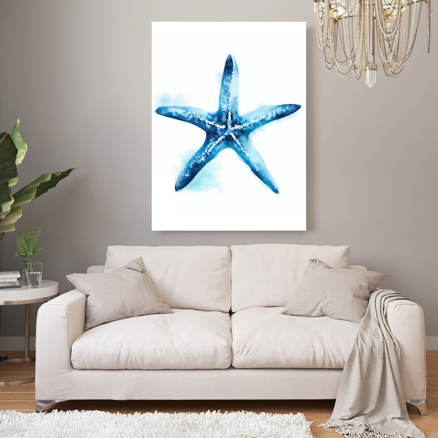 Hamptons Starfish Wall Art Canvas Print